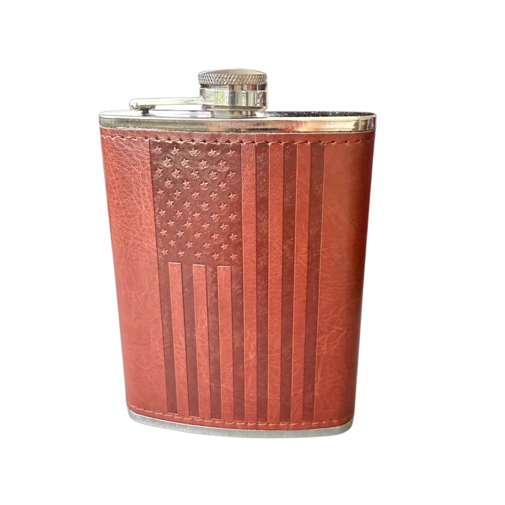 American Flag Travel Flask